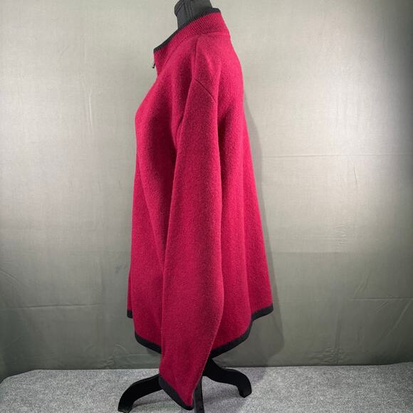 Lochaven of Scotland Sweater Men’s M 100% Lambswool Cabincore Thermal Burgundy - Picture 2 of 13